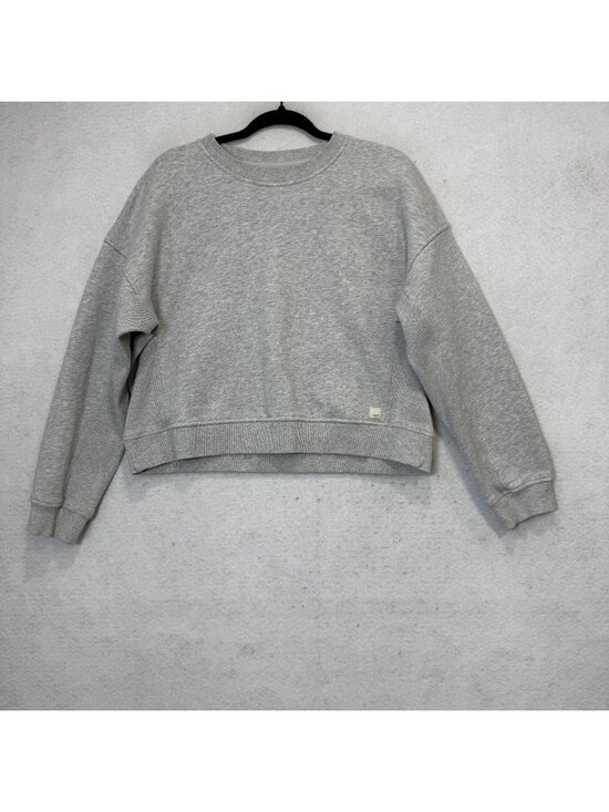 Vuori Tops - Vuori Sweatshirt Women M Gray Crewneck Pullover Relaxed Fit Cropped Knit Top